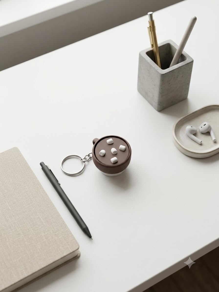 Mini Coffee Cup Clicker Keychain | Tactile Fidget Clicker | Novelty Keychain