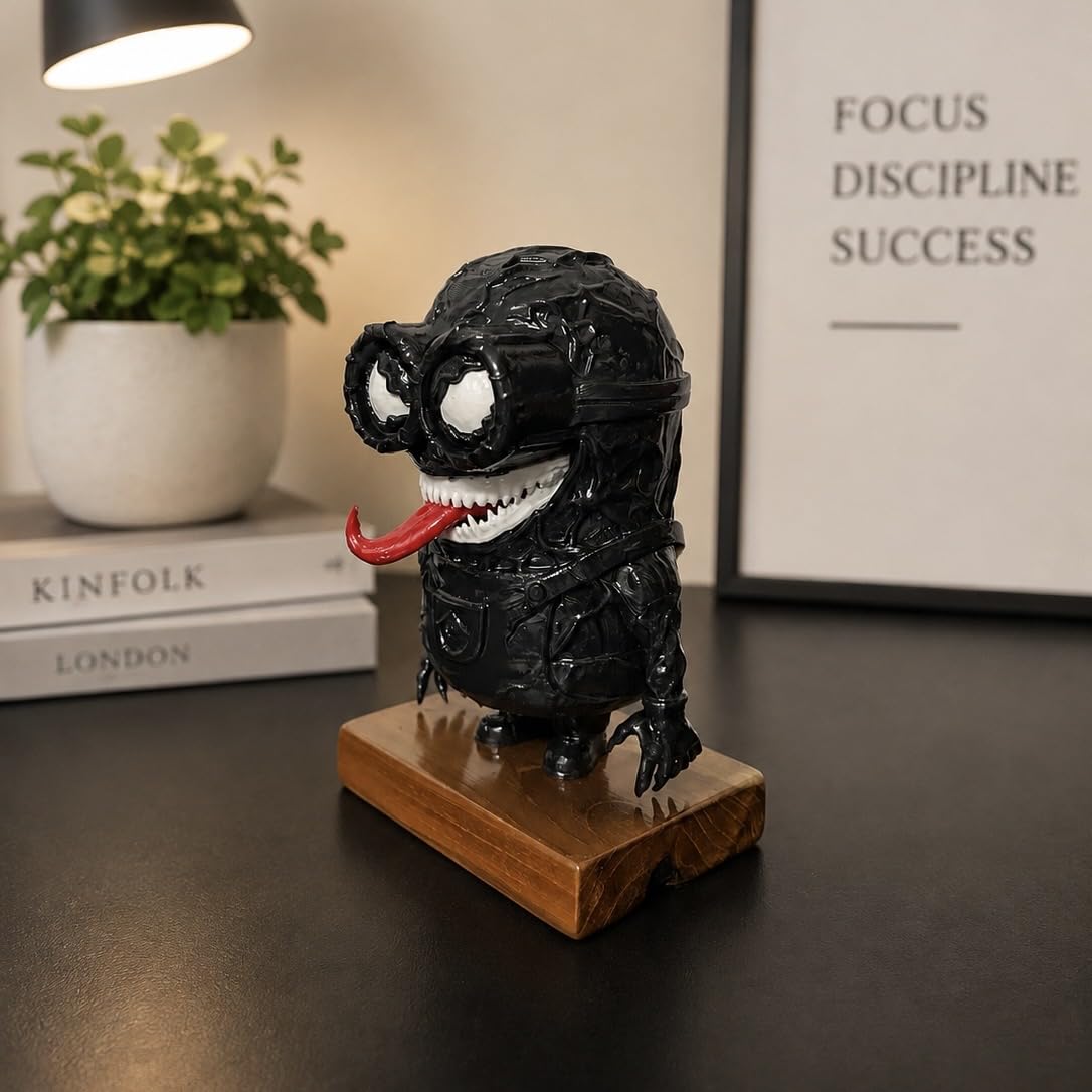 Symbiote Inspired Collectible Figure | Glossy Black Finish | Fantasy Comic Inspired