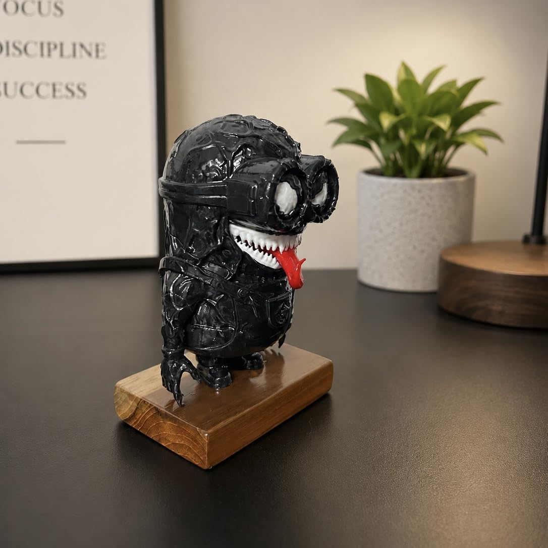 Symbiote Inspired Collectible Figure | Glossy Black Finish | Fantasy Comic Inspired
