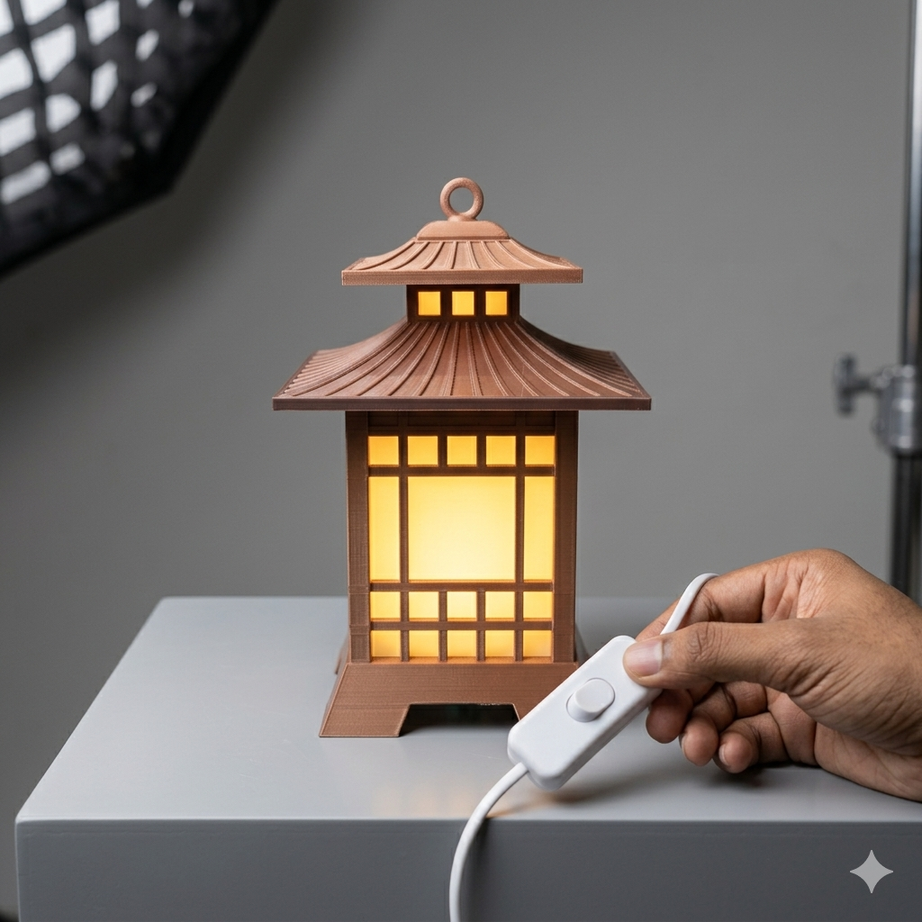 Japanese Torō Lamp Minimalist LED Table Lamp Zen Home Decor Light Modern Ambient Lighting Eco-Friendly PLA USB Powered 10W LED with On/Off Switch