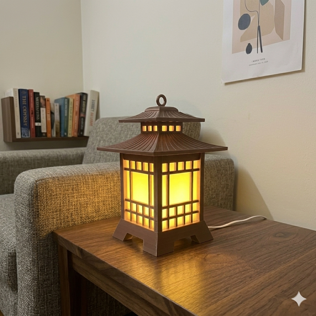 Japanese Torō Lamp Minimalist LED Table Lamp Zen Home Decor Light Modern Ambient Lighting Eco-Friendly PLA USB Powered 10W LED with On/Off Switch