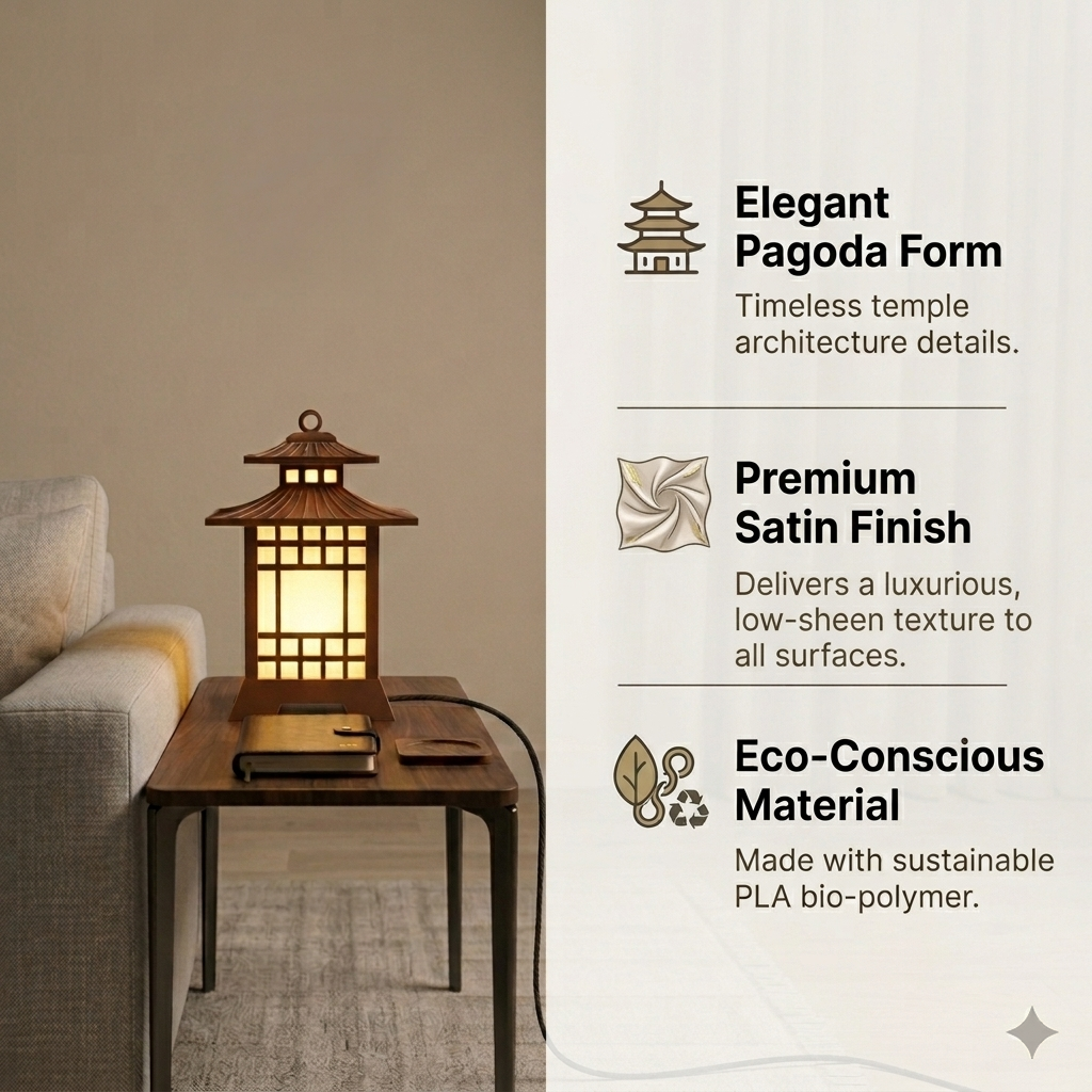 Japanese Torō Lamp Minimalist LED Table Lamp Zen Home Decor Light Modern Ambient Lighting Eco-Friendly PLA USB Powered 10W LED with On/Off Switch