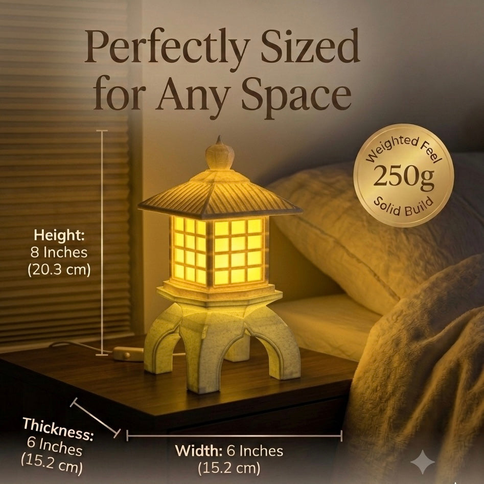 Japanese Torō Lamp Minimalist LED Table Lamp Zen Home Decor Light Modern Ambient Lighting Eco-Friendly PLA USB Powered 10W LED with On/Off Switch