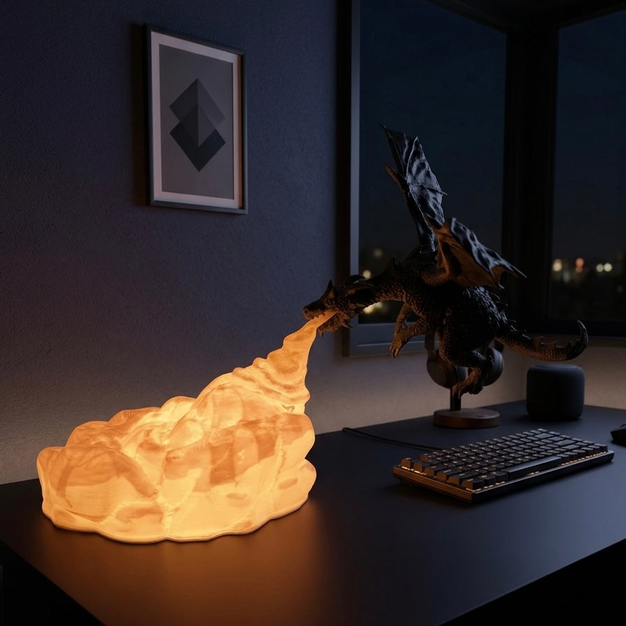 Dragon Fire LED Lamp | USB Powered 10W Warm Fantasy Night Light