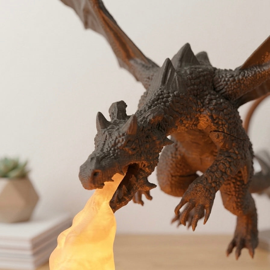 Dragon Fire LED Lamp | USB Powered 10W Warm Fantasy Night Light