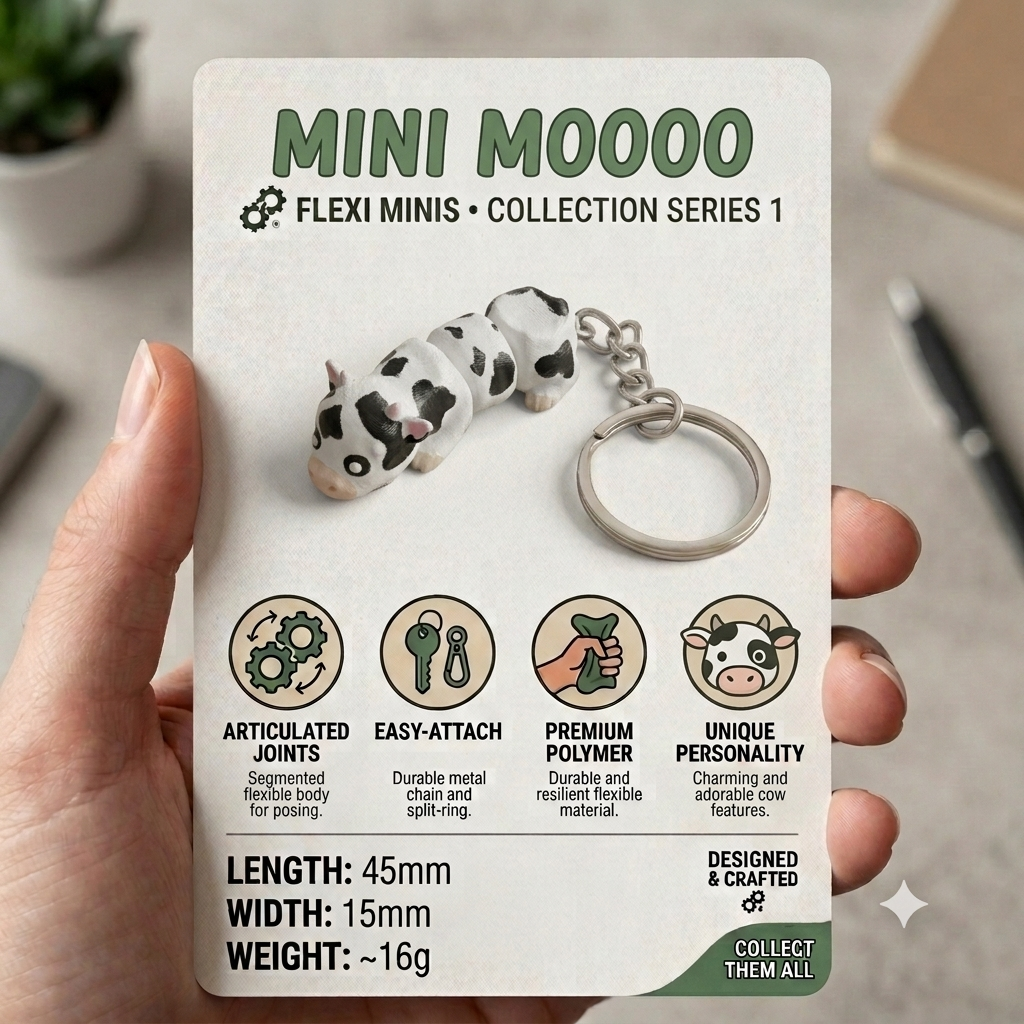 Flexi Minis Keychains Articulated Bag Charms | Party Favor Gift | Kids Collectible