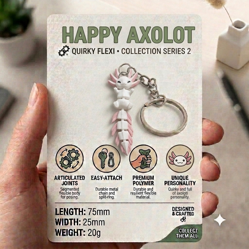 Quirky Flexi Keychains Articulated Bag Charms | Party Favor Gift | Kids Collectible