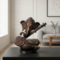 Ganesha Idol with Veena for Home Decor | Sculpture for Pooja Room, Living Room | Home Decor