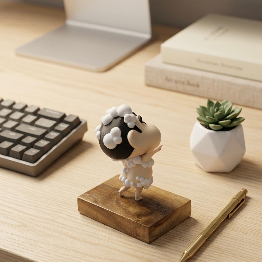 Quirky Shinchan Figurine | Cute Character Collectible | Decorative Showpiece for Home Office Study Table Gift (Bathing Shinchan)