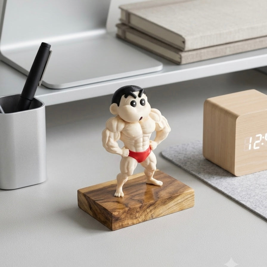 Quirky Shinchan Figurine | Cute Character Collectible | Decorative Showpiece for Home Office Study Table Gift (Bathing Shinchan)