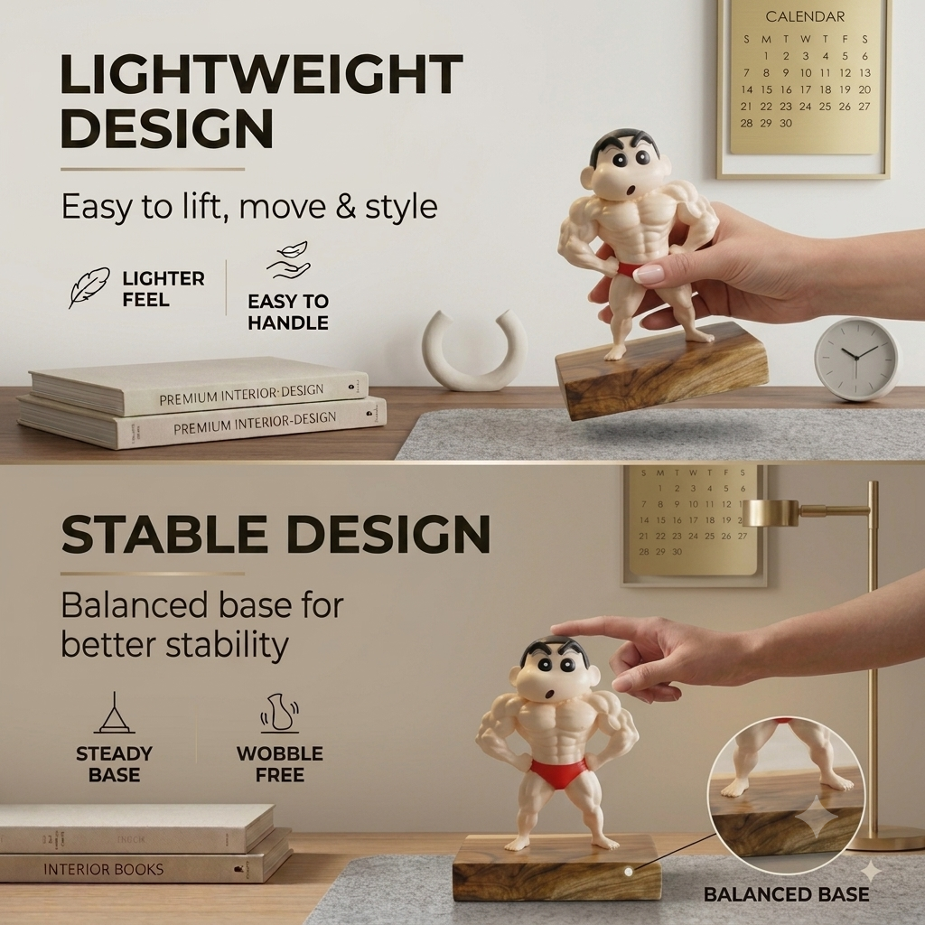 Quirky Shinchan Figurine | Cute Character Collectible | Decorative Showpiece for Home Office Study Table Gift (Bathing Shinchan)