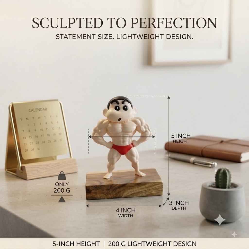 Quirky Shinchan Figurine | Cute Character Collectible | Decorative Showpiece for Home Office Study Table Gift (Bathing Shinchan)